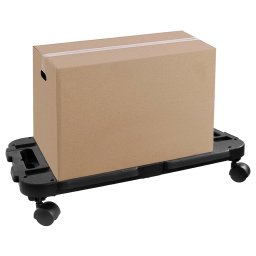vidaXL Transporttrolleys 3 st 200 kg polypropeen zwart