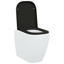 vidaXL Toiletzitting Zwart 47,5 x 35 x 3,6 cm Duroplast