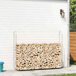 vidaXL Haardhoutrek 200x25x150 cm gegalvaniseerd staal