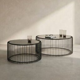 Salontafelset 69.5x69.5cm Kare Design Wire Black