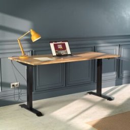 LUMZ Zit sta bureau eiken blad recht