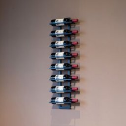 LUMZ Zwart wijnrek muur 28x10x100cm