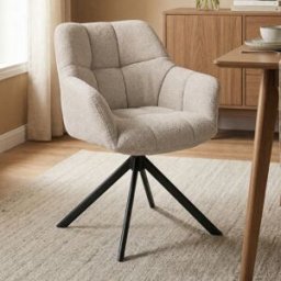 Draaibare eetkamerstoel Naturel Tower Living Alba