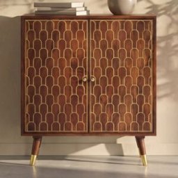 Retro kastje mangohout goud 75x40x90cm Kare Design Muskat