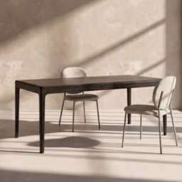 Retro eettafel donker hout 175x90 cm 175x90cm Kare Design Brooklyn Walnut
