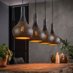 LUMZ 4-lichts metalen kegellampen