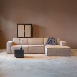 LUMZ Moderne hoekbank beige rechts