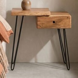 LUMZ Boomstam nachtkastje met lade rechts 60x32x59cm