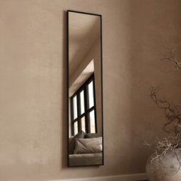 Smalle spiegel zwart 180x30 cm 30x180cm Kare Design Bella