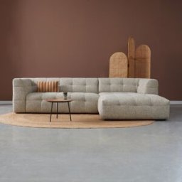 LUMZ Hoekbank beige gemeleerd rechts
