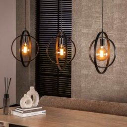 LUMZ Eettafel hanglamp cirkels zwart