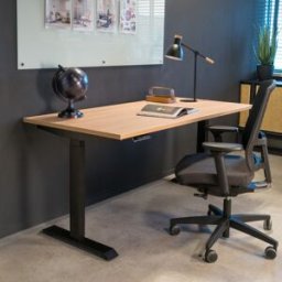 LUMZ Zit sta bureau elektrisch zwart