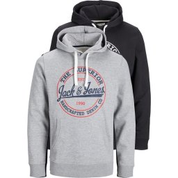 JACK&JONES Maat L JJBRAT SWEAT HOOD 2PK MP Heren Trui
