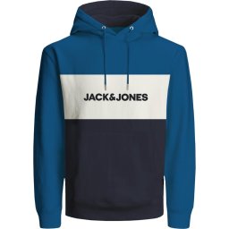 JACK&JONES Maat M JJELOGO BLOCKING SWEAT HOOD NOOS Heren Trui