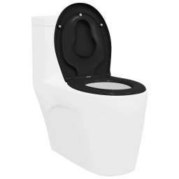 vidaXL Toiletzitting Zwart 47 x 37 x 4 cm Duroplast