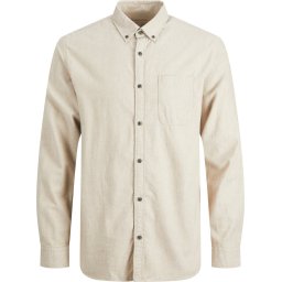 JACK&JONES Maat L ESSENTIALS JJECLASSIC MELANGE SHIRT L/S AU22 SN Heren Overhemd