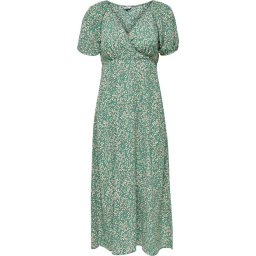 ONLY Maat L ONLFUCHSIA LIFE S/S WRAP MIDI DRESS PTM Dames Jurk