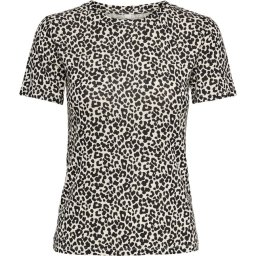 Jacqueline de Yong Maat XXL T-shirt Jdysandy S/s O-neck Top Jrs 15272691 Tapioca/leo Black Dames
