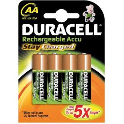 Duracell oplaadbare AA batterijen 4 stuks