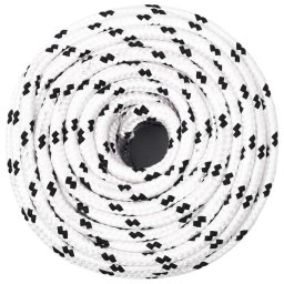 vidaXL Multifunctioneel gebruikstouw 6 mm 25 m Wit Polyester