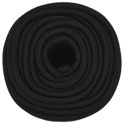 vidaXL Multifunctioneel gebruikstouw 14 mm 50 m Zwart Polyester