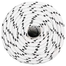vidaXL Multifunctioneel gebruikstouw 14 mm 100 m Wit Polyester