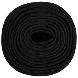 vidaXL Multifunctioneel gebruikstouw 10 mm 25 m Zwart Polyester