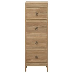 vidaXL Ladekast 30x30x90 cm massief teakhout