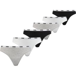 Puma Maat XS 6-Pack dames strings - Katoenen strings dames multipack - Voordeelverpakking - Combi