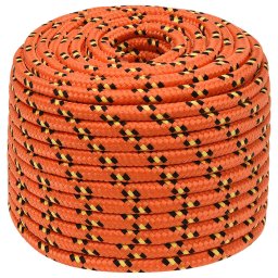 vidaXL Boottouw 14 mm 25 m polypropyleen oranje