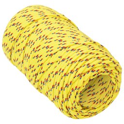 vidaXL Multifunctioneel gebruikstouw 2 mm 25 m Geel PP