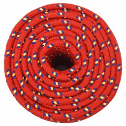 vidaXL Multifunctioneel gebruikstouw 12 mm 100 m Rood PP
