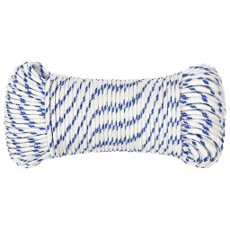 vidaXL Multifunctioneel gebruikstouw 3 mm 500 m Wit en Blauw PP
