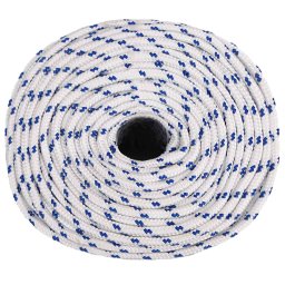 vidaXL Multifunctioneel gebruikstouw 8 mm 250 m Wit en Blauw PP