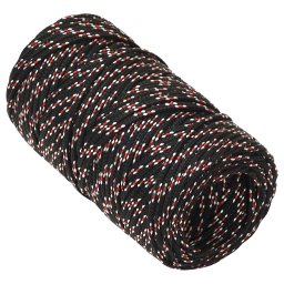 vidaXL Multifunctioneel gebruikstouw 2 mm 250 m Zwart en Rood PP