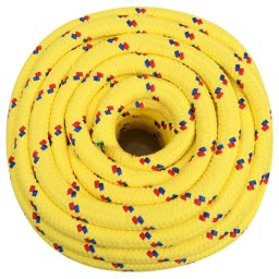 vidaXL Multifunctioneel gebruikstouw 20 mm 100 m Geel PP