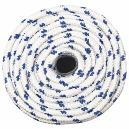 vidaXL Multifunctioneel gebruikstouw 12 mm 100 m Wit en Blauw PP