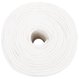 vidaXL Multifunctioneel gebruikstouw 8 mm 100 m Wit PP