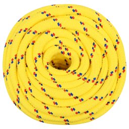 vidaXL Multifunctioneel gebruikstouw 16 mm 250 m Geel PP