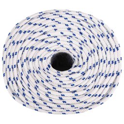 vidaXL Multifunctioneel gebruikstouw 8 mm 25 m Wit en Blauw PP