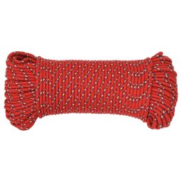 vidaXL Multifunctioneel gebruikstouw 3 mm 100 m Rood PP