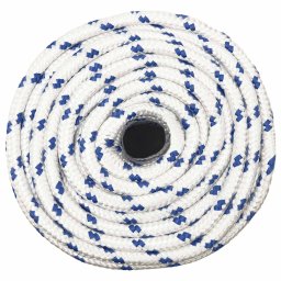 vidaXL Multifunctioneel gebruikstouw 12 mm 25 m Wit en Blauw PP
