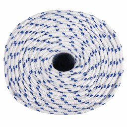 vidaXL Multifunctioneel gebruikstouw 6 mm 50 m Wit en Blauw PP