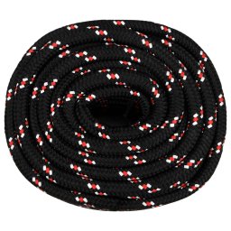vidaXL Multifunctioneel gebruikstouw 20 mm 50 m Zwart en Rood PP