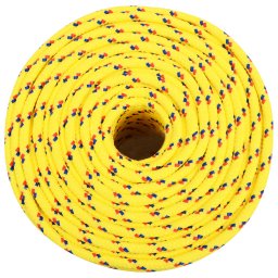 vidaXL Multifunctioneel gebruikstouw 10 mm 500 m Geel PP