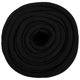 vidaXL Multifunctioneel gebruikstouw 18 mm 100 m Zwart PP
