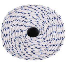 vidaXL Multifunctioneel gebruikstouw 6 mm 250 m Wit en Blauw PP