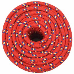 vidaXL Multifunctioneel gebruikstouw 14 mm 25 m Rood PP