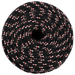 vidaXL Multifunctioneel gebruikstouw 6 mm 50 m Zwart en Rood PP