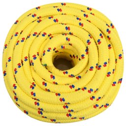 vidaXL Multifunctioneel gebruikstouw 20 mm 25 m Geel PP